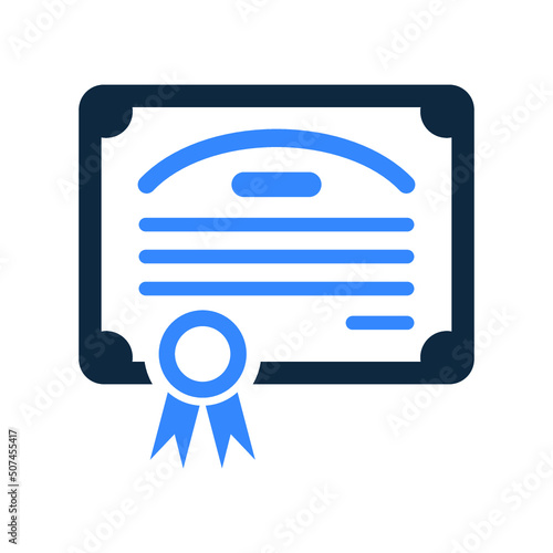 Certificate, degree icon. Simple editable vector graphics.