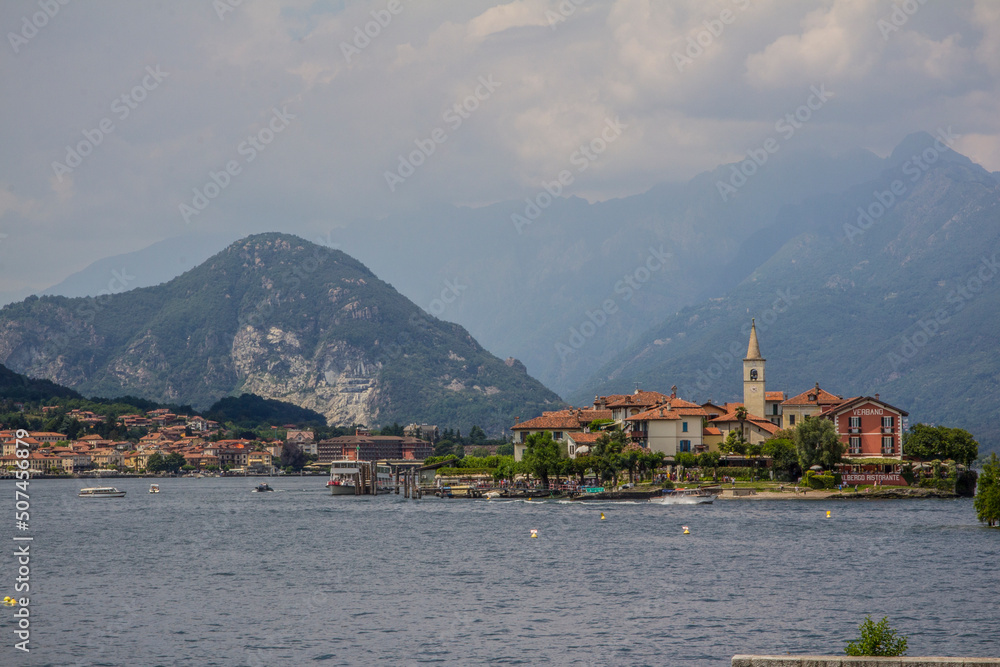 Urban view of Stresa, a town on the Maggiore lake