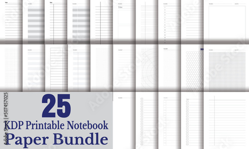 25 Unique Printable Notebook | KDP Interior