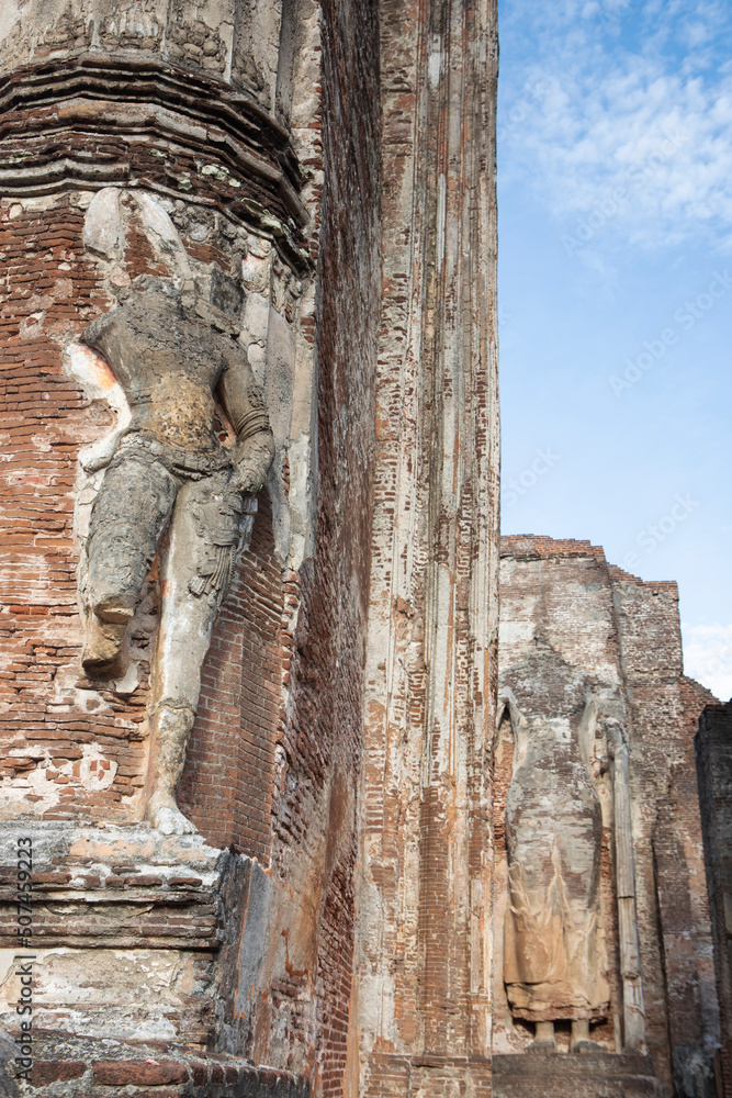 A stunning ancient palace ruins in the city of Polonnaruwa in Sri Lanka.  