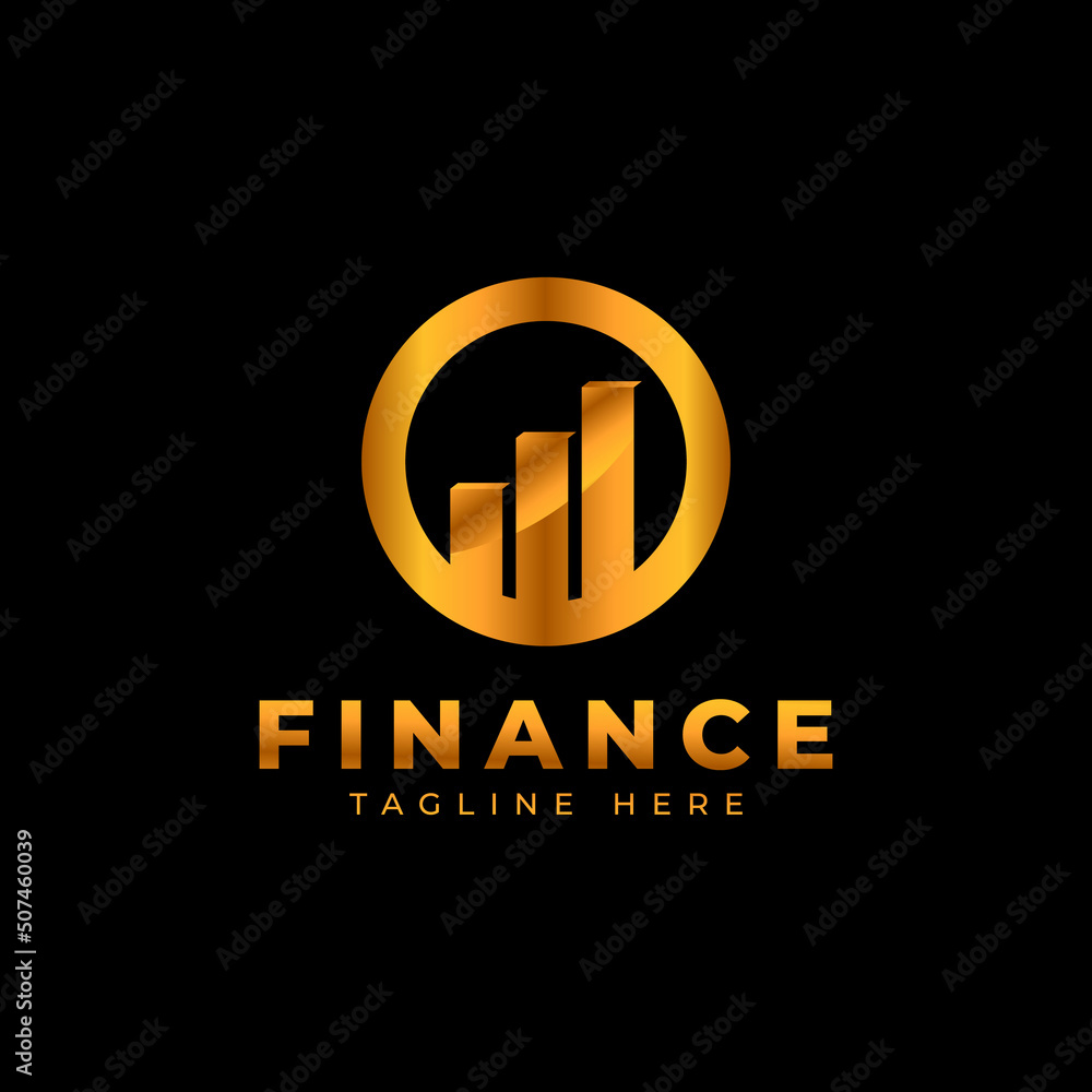 Luxury Finance and Business Logo. Trading and Distribution Logo. Accounting and Financial Advisors Logo Design Template