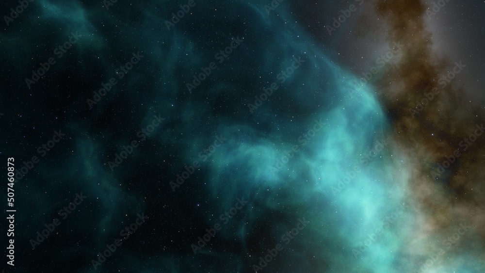 Fototapeta premium bright nebula, nebula in space, majestic red-purple nebula, beautiful space background 3D render