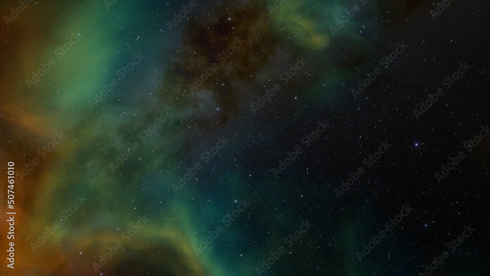 Fototapeta premium bright nebula, nebula in space, majestic red-purple nebula, beautiful space background 3D render