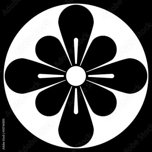 家紋です。石持地抜き梨といいます。