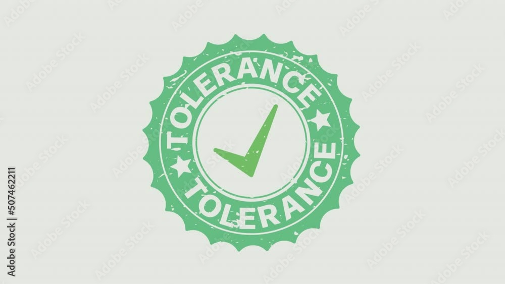 Tolerance stamp isolated on a white background Tolerance stamp isolated on a white background