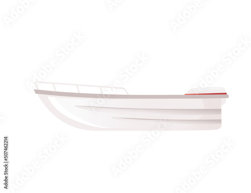 Classic wooden boat vector illustration on white background