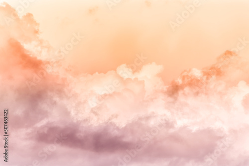 sky with effect of living coral colors. Color of the year 2019. livingcoral photo