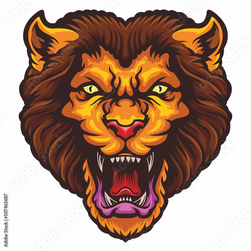 Lion Head Mascot. 