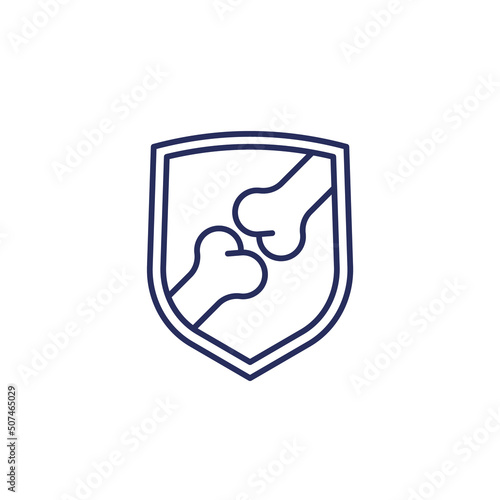 joint protection icon with a shield