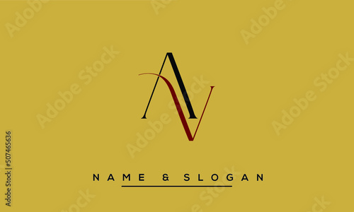 VA,  AV,  V,  A   Abstract  Letters  Logo  Monogram