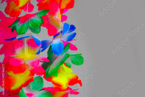 Quadro su tela fragment of a bright lei for a Hawaiian party