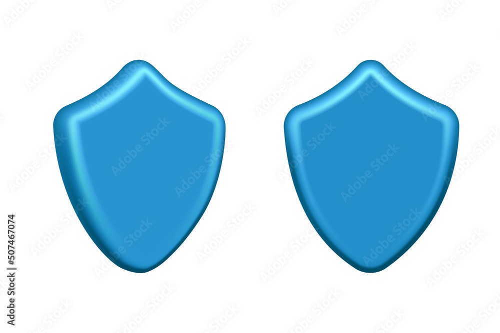 3d Render Concept of cybersecurity and personal data protection in the form of a shield. Volume shield icons. Phone, computer, app or financial protection. Isolated 3d Vector Illustration 3d Render Concept of cybersecurity and personal data protection in the form of a shield. Volume shield icons. Phone, computer, app or financial protection. Isolated 3d Vector Illustration