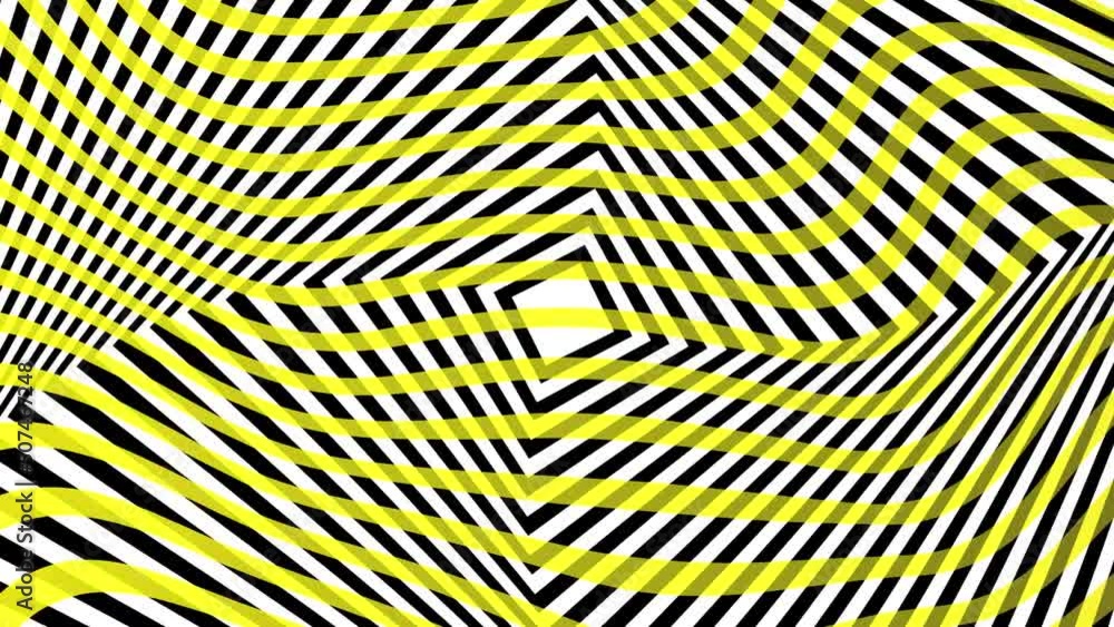 Optical illusion. Black and white video background. Comic effect video