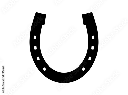 Photo Horseshoe icon isolated on white, vector illustrtion