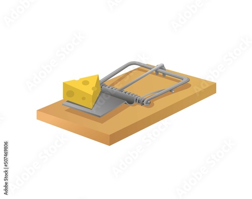 Mouse trap symbol object illustration vector