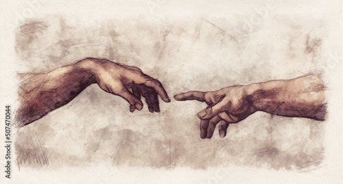 Canvas-taulu Hands reaching