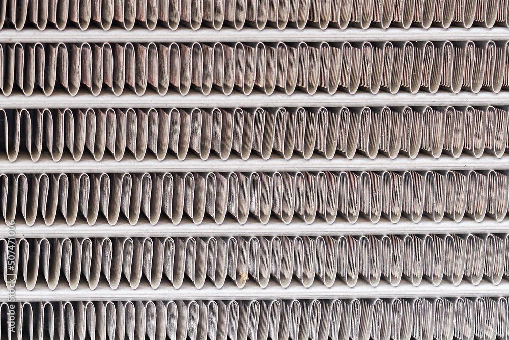 close-up view of the radiator. car radiator texture