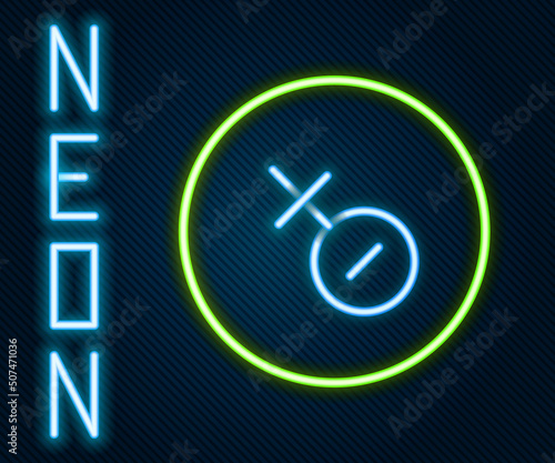 Glowing neon line Venus symbol icon isolated on black background. Astrology, numerology, horoscope, astronomy. Colorful outline concept. Vector