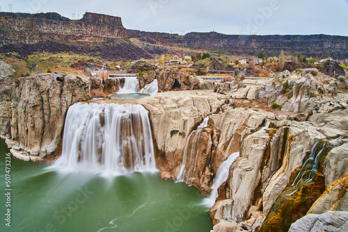 Amazing Shoshone Falls in Idaho with turquoise water and majestic waterfalls