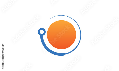 sun acupuncture. acupuncture health medical logo concept	