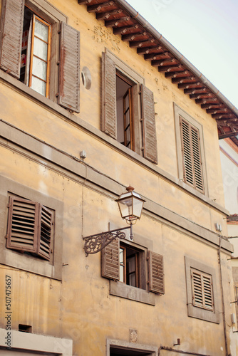 Facade of old house in Florence