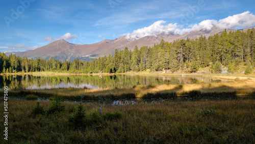 Close to the border with Italy and Switzerland lies the lake Schwarzer See. It's surrounded by raised bog and spruce forest and features water lilies. It can be reached by Kleiner Mutzkopf chairlift. photo