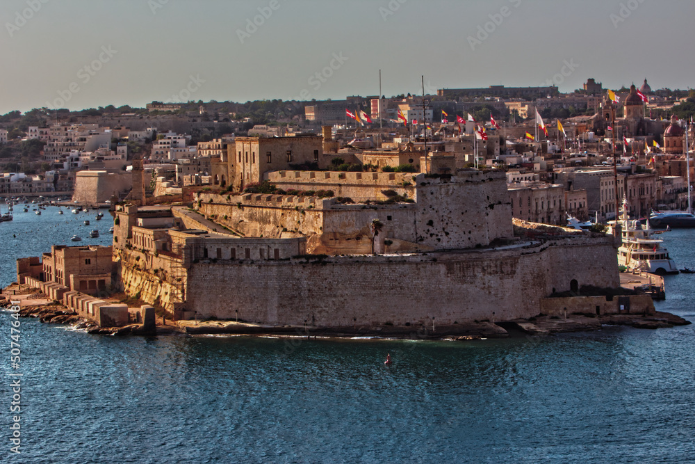 View of the Fort St. Angelo during the DAY, Valletta, Malta