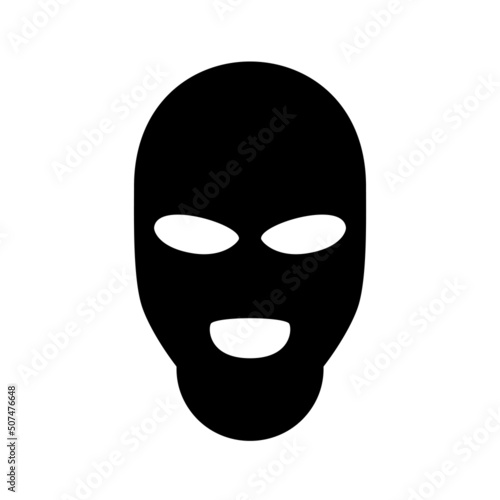 The sign of criminal mask. Isolated Vector Illustration.