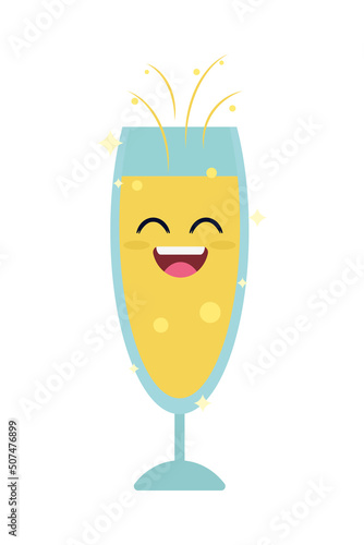 kawaii champagne glass