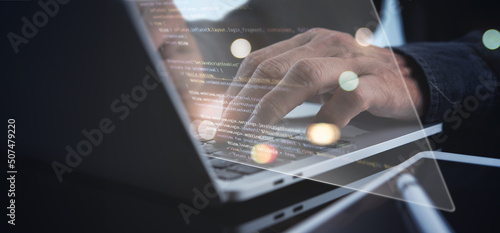 Fotografie Digital software technology development concept