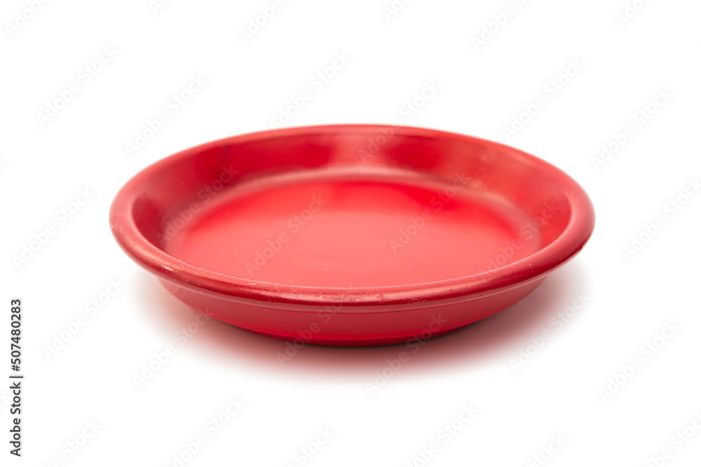 red plate isolated red plate isolated