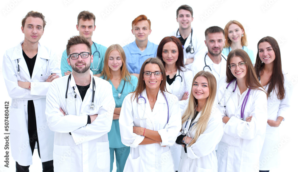 group portrait of medical center doctors. the concept of professionalism group portrait of medical center doctors. the concept of professionalism