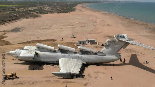 Huge Soviet Plane Lun on the beach