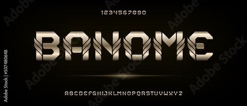 Modern creative alphabet with urban style template