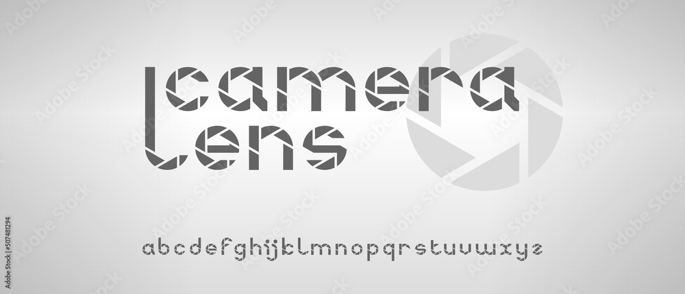 Fototapeta premium Modern creative alphabet with urban style template