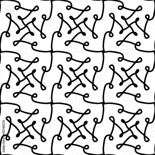 Fototapeta Naklejka Na Ścianę i Meble -  Seamless abstract geometric hand drawn pattern.