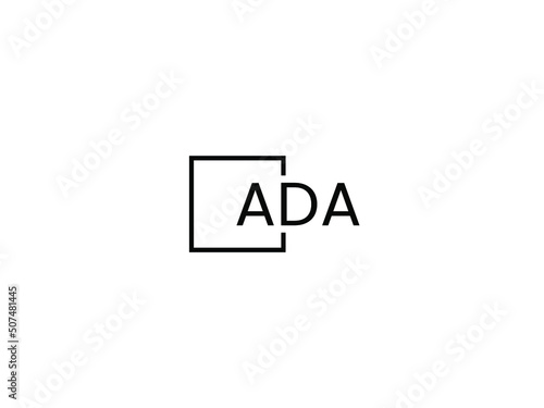 ADA letter initial logo design vector illustration