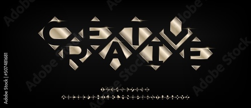 Abstract elegant modern alphabet with urban style template