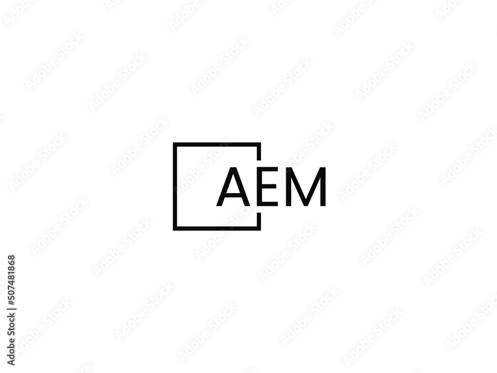 Obraz premium AEM letter initial logo design vector illustration