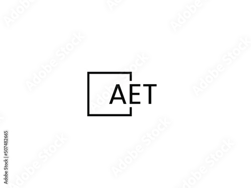AET letter initial logo design vector illustration