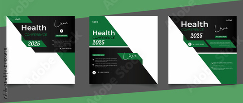 Flat design of medical instagram post