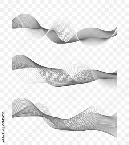 Abstract flowing blend wavy lines