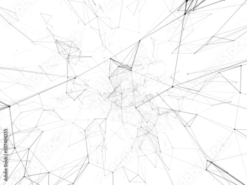 Abstract 3d Connectivity Network Background