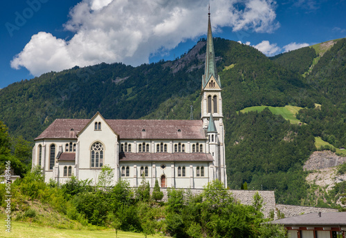 Lungern. Beautiful gothic church in the Swiss Alps.