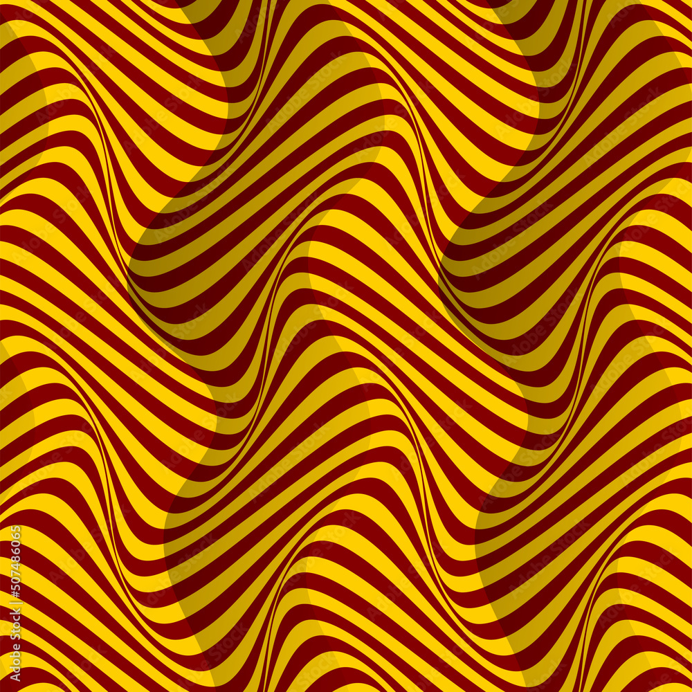 Op art illusion background with wave Op art illusion background with wave