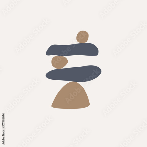 Color stones in balance, zen symbol