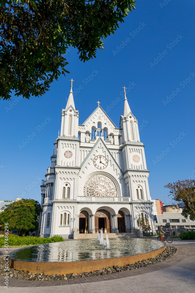 Obraz premium Parish Church of the Blessed Sacrament of Itajai in Santa Catarina