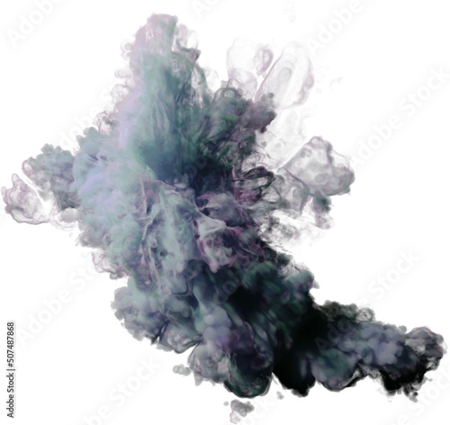 Fotografia Colorful Abstract Smokey Vapor Cloud Formation