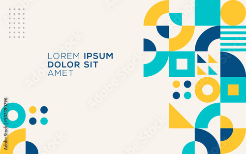 Vector graphic of flat geometric background design template