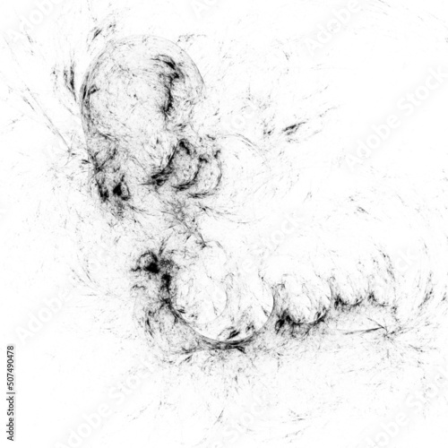 Abstract Smoky Fractal Flowing Spiral Background